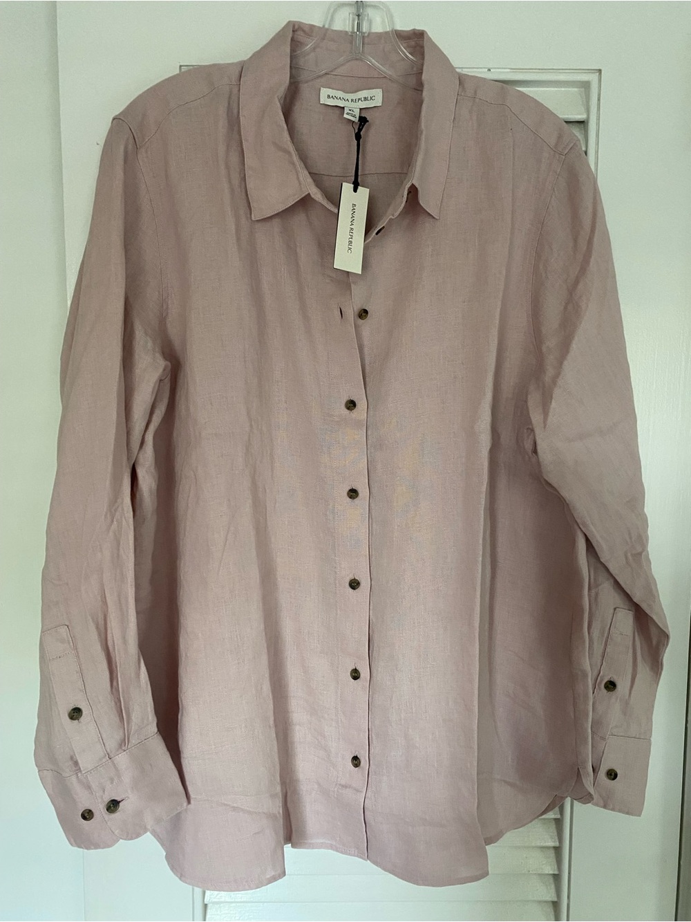 Banana Republic The Everyday Linen Shirt Dusty Rose